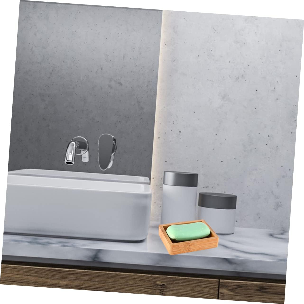 Wakauto Wooden Soap Holder with Hollow Design for Easy Cleaning and Drying