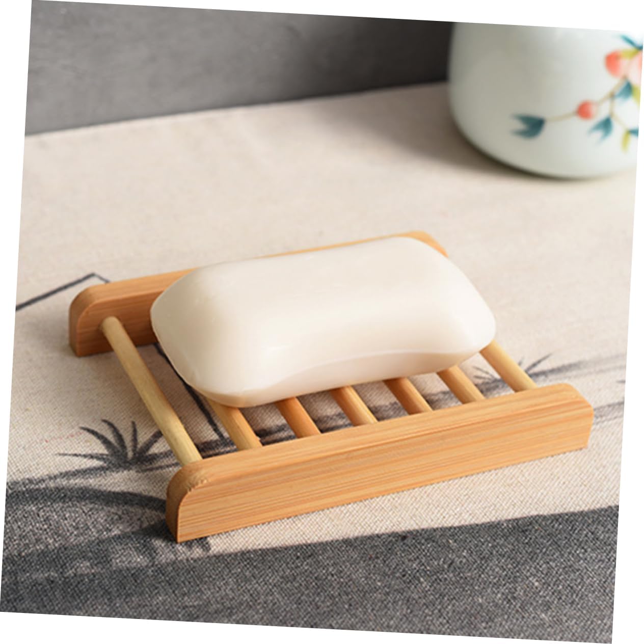Hemobllo Wooden Soap Holder Natural Design