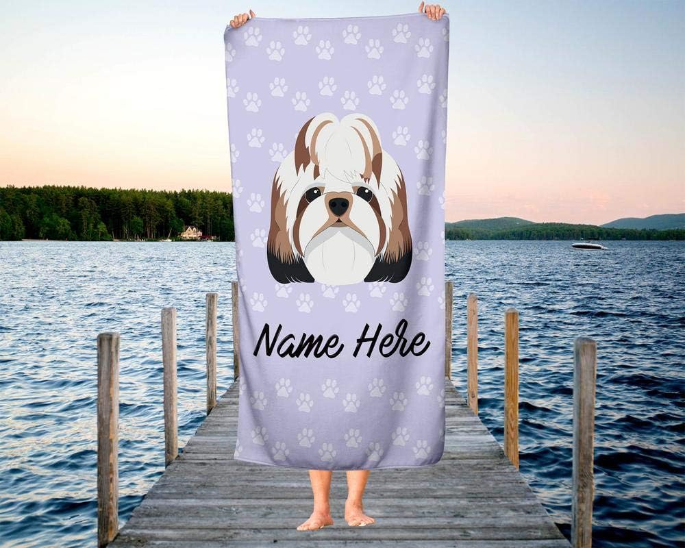 Personalized Corner Extra Large Pet Shihtzu Towel for Kids