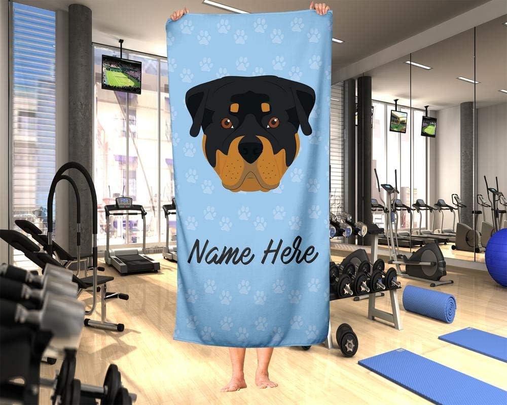 Personalized Corner Extra Large Pet Rottweiler Towel for Kids