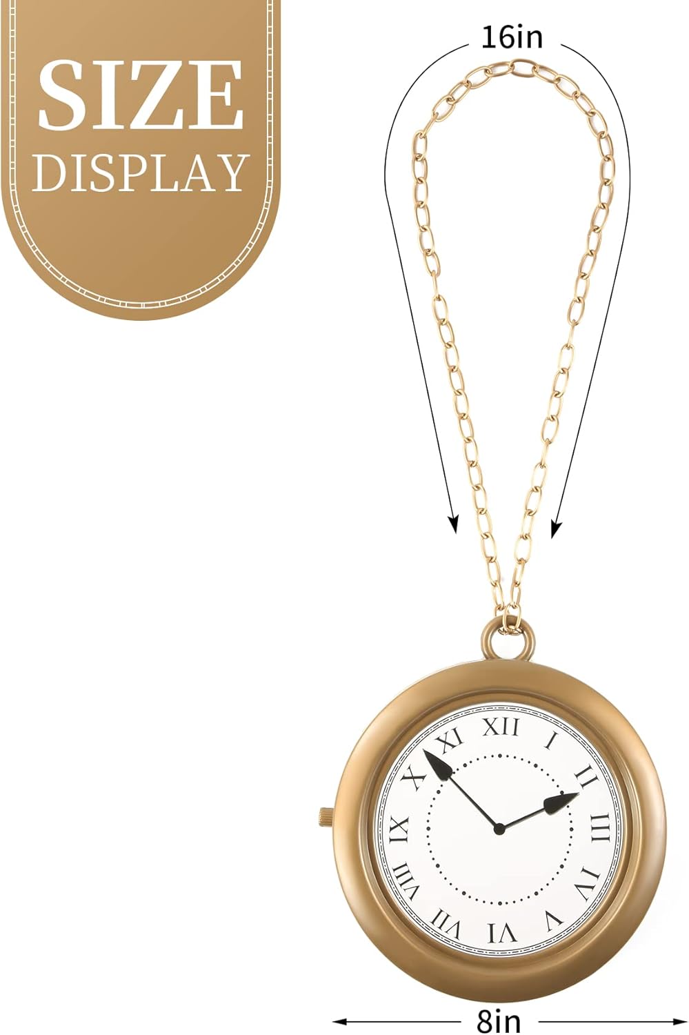 Yeetec Jumbo White Rabbit Clock Necklace