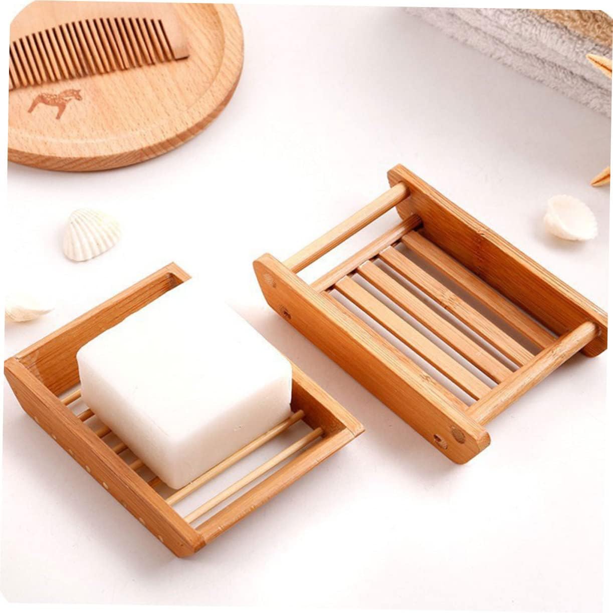 DECHOUS Wooden Soap Tray for Bathroom Drainage