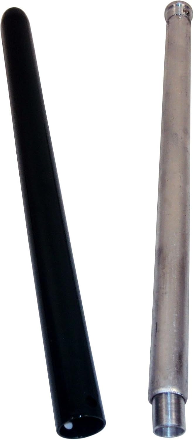 Forever Candles Set of 2 - Refillable Tapered Pillars with Elegant Green Finish