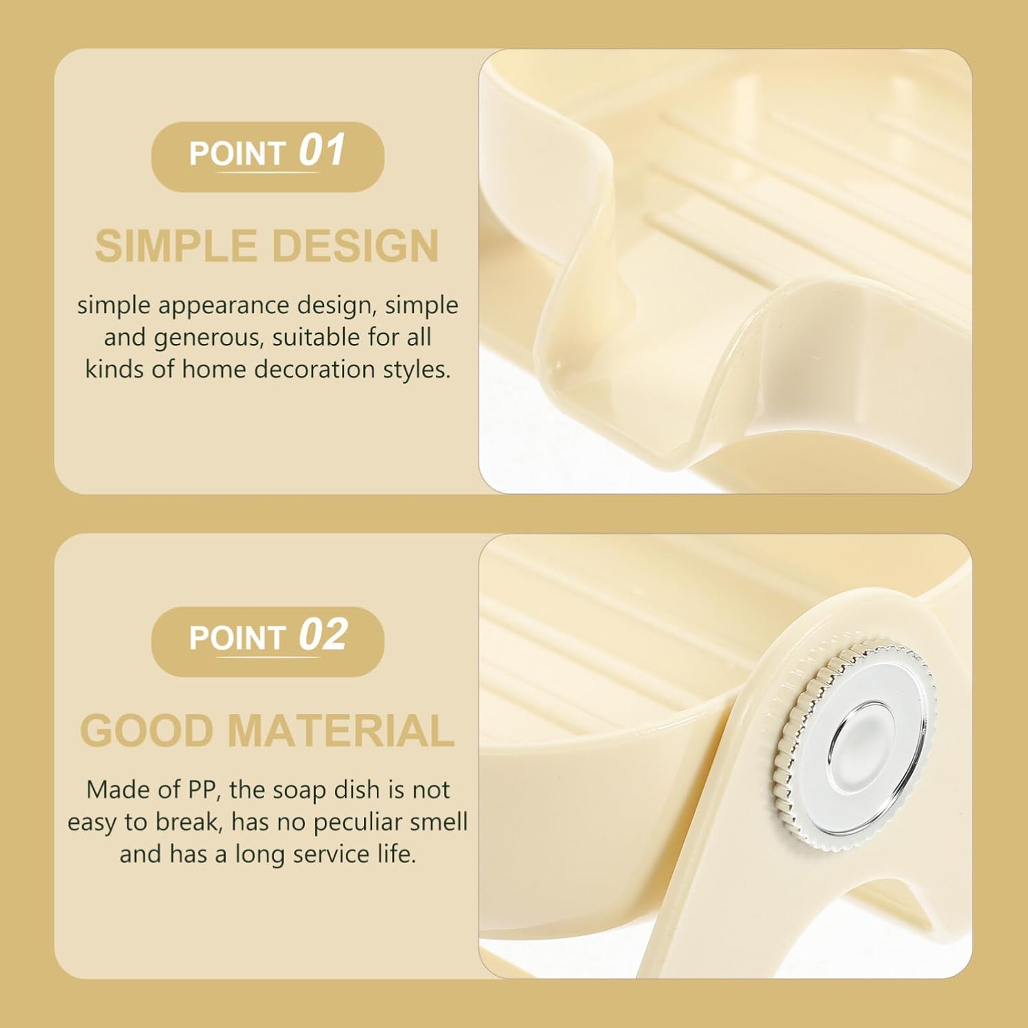 Alipis Modern PP Soap Dish with Self-Draining Design 1