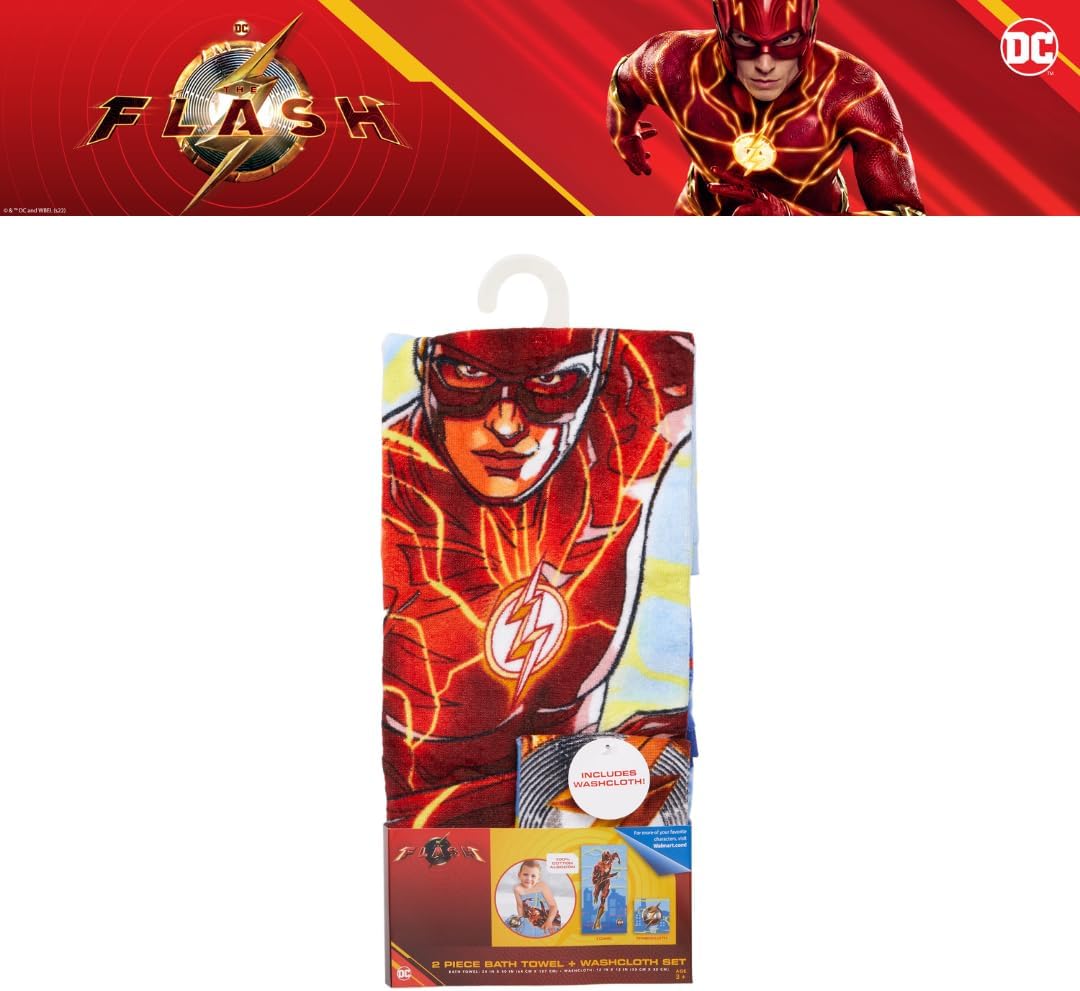 Franco The Flash Kids Bath Towel Set 2 Piece 50x25