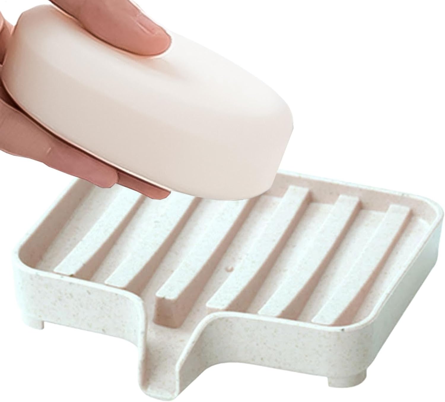 Shower Soap Holder - Double Layer Self-Draining Beige