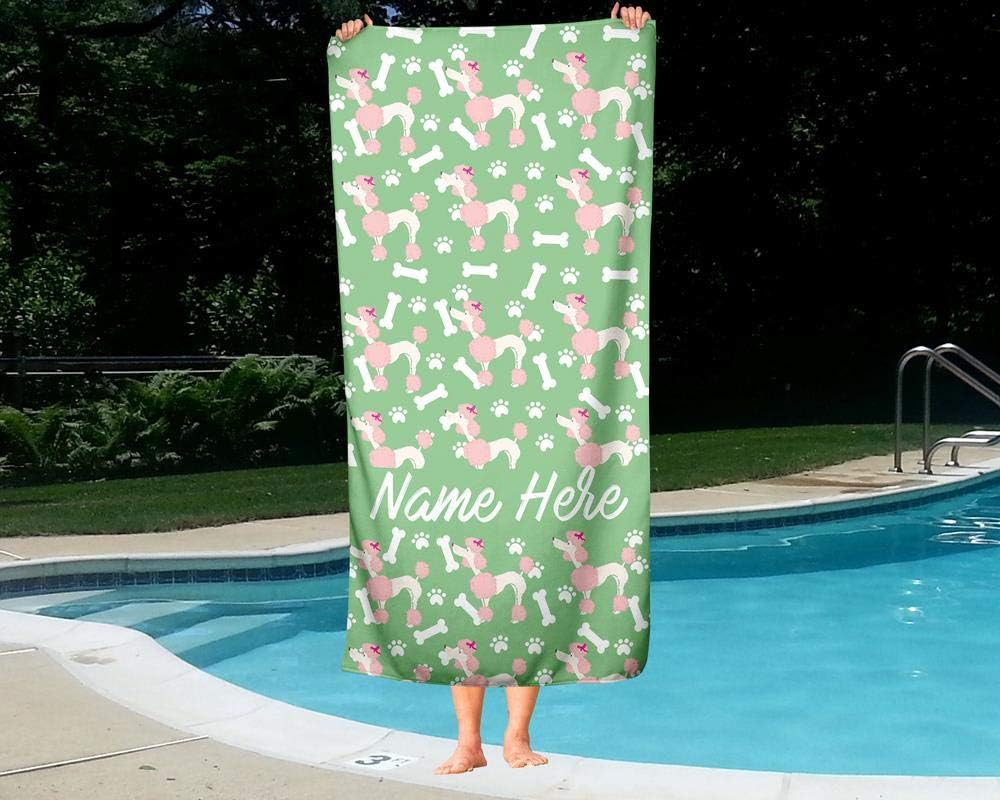 Personalized Corner Extra Large Pet Poodle Towel for Kids