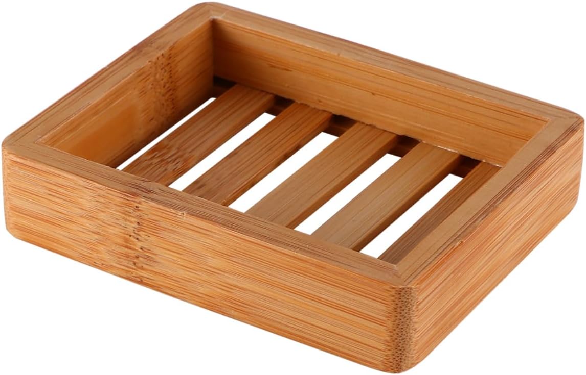 Wakauto Wooden Soap Holder with Hollow Design for Easy Cleaning and Drying
