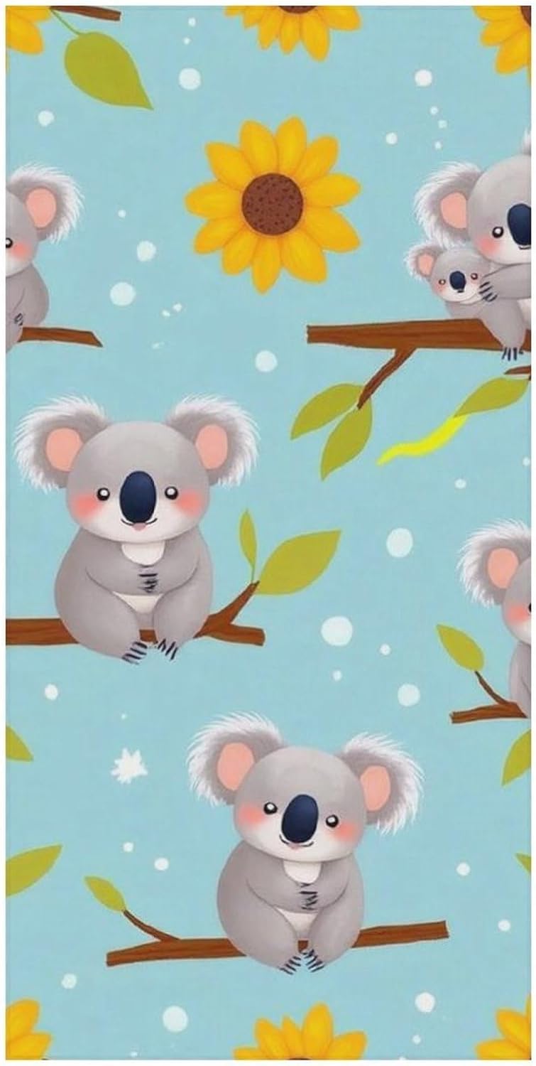 4SEE Extra Large Light Weight Beach Towels with Koala Bear Design