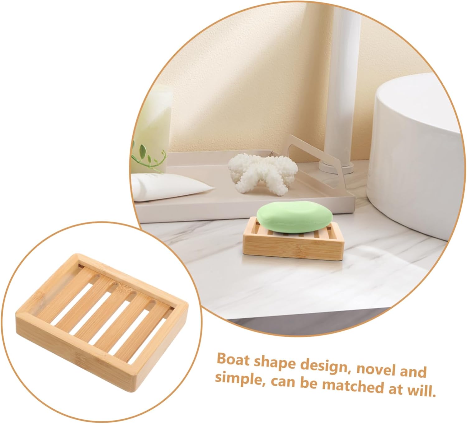 Holidanna 1Pc Handmade Soap Dish with Draining Design