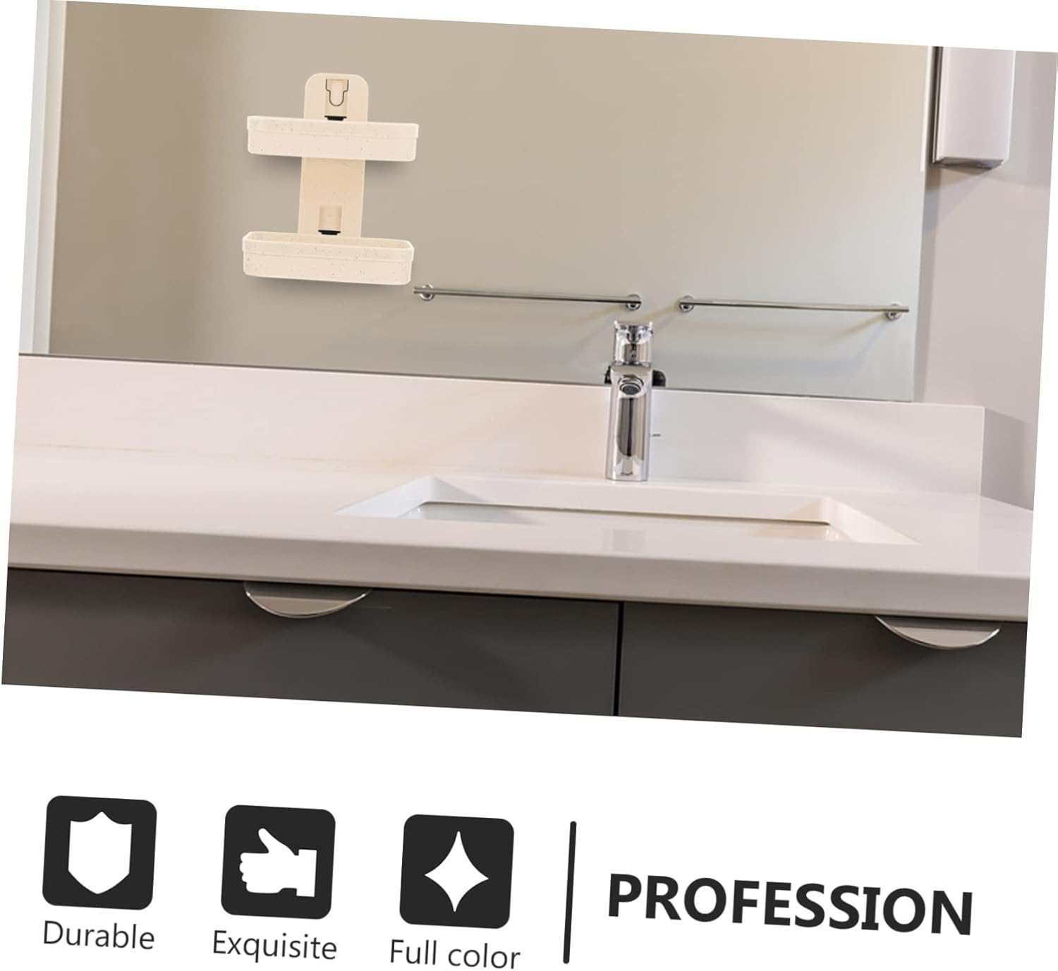 Alipis Double Layer Wall Mount Soap Holder for Bathroom