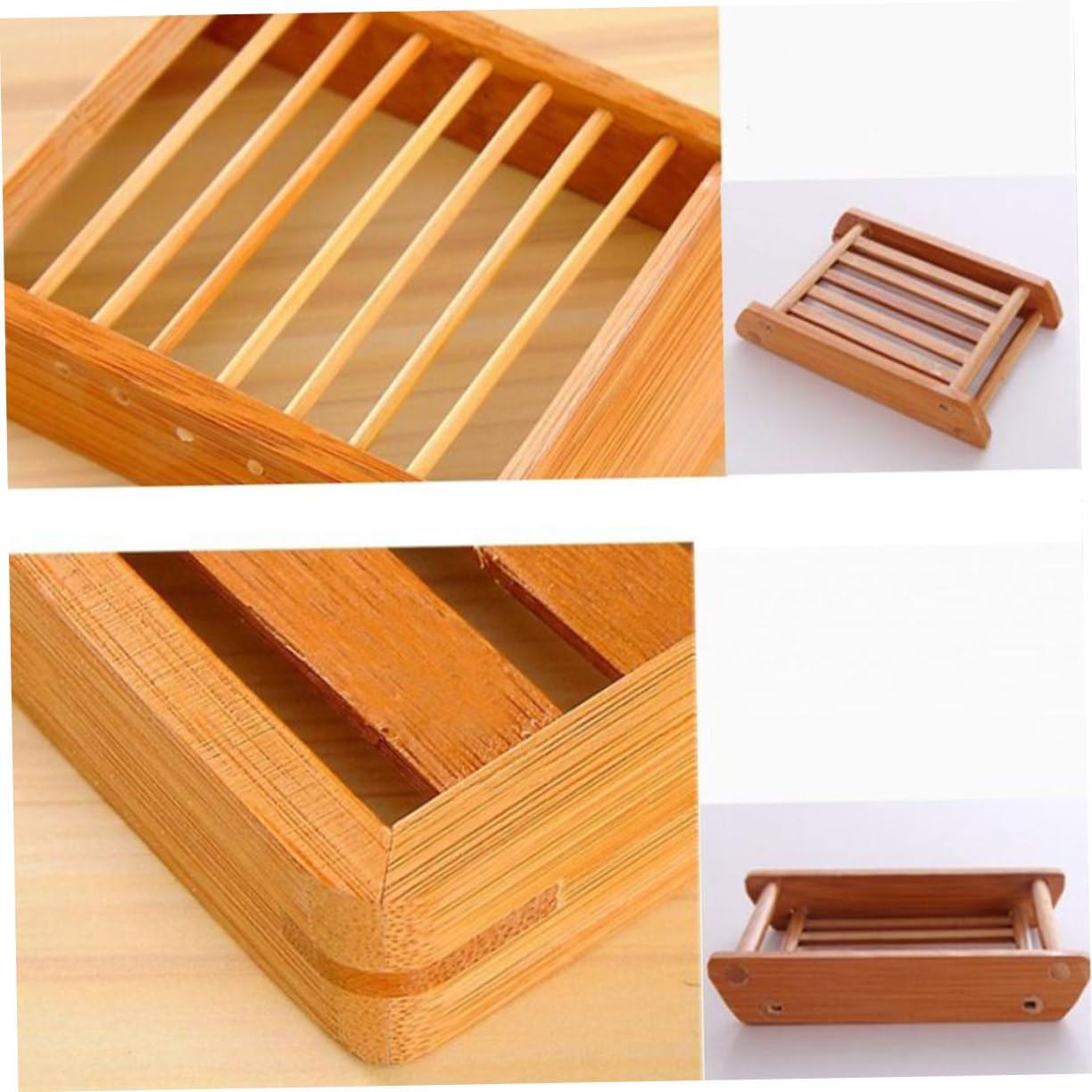 Retro Boat Shaped Wooden Soap Dish for Bathroom Kitchen
