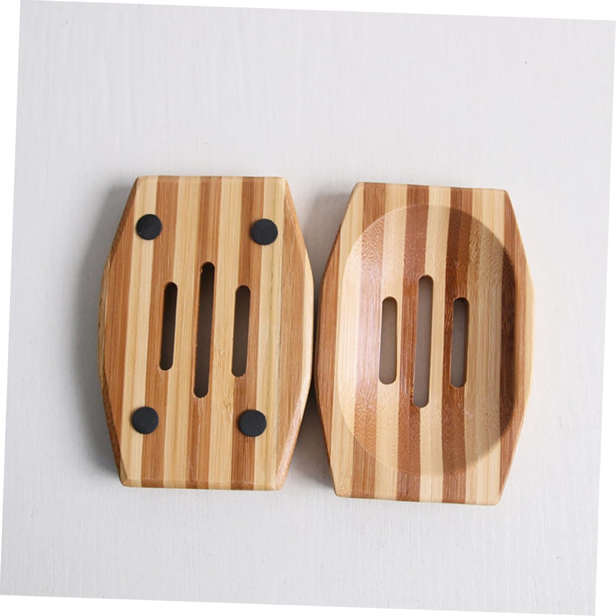 Unomor Natural Bamboo Soap Box Retro Soap Holder