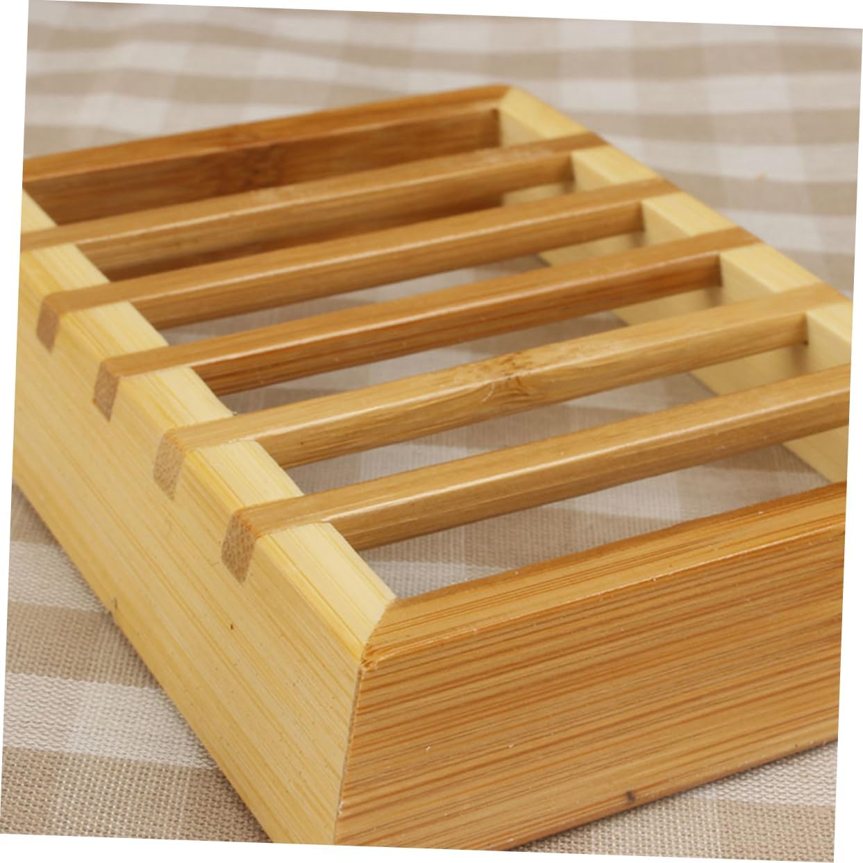 Alipis Natural Bamboo Soap Dish Storage Rack