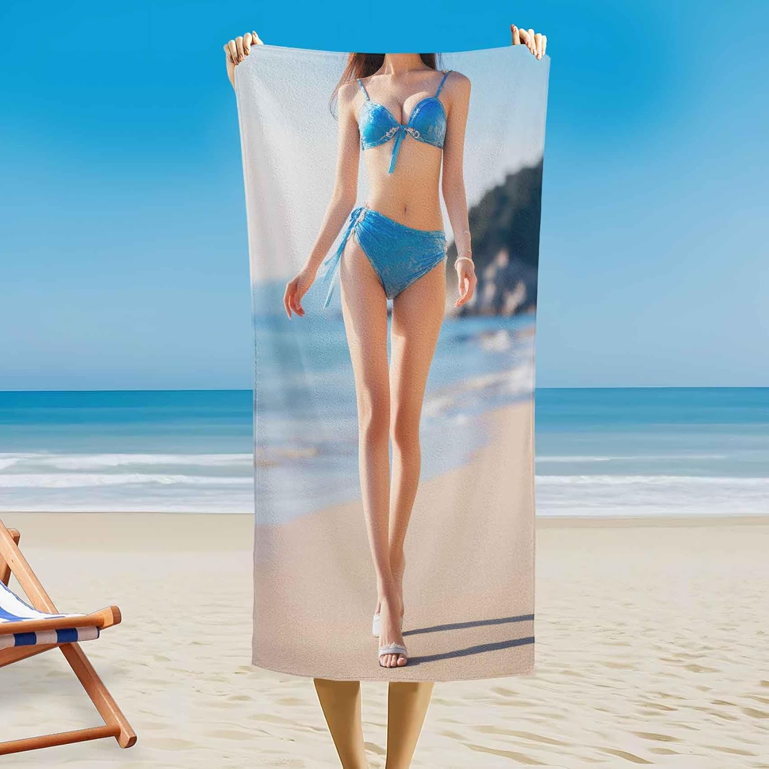 Magnetic Beach Towel 75x30 for Outdoor Use