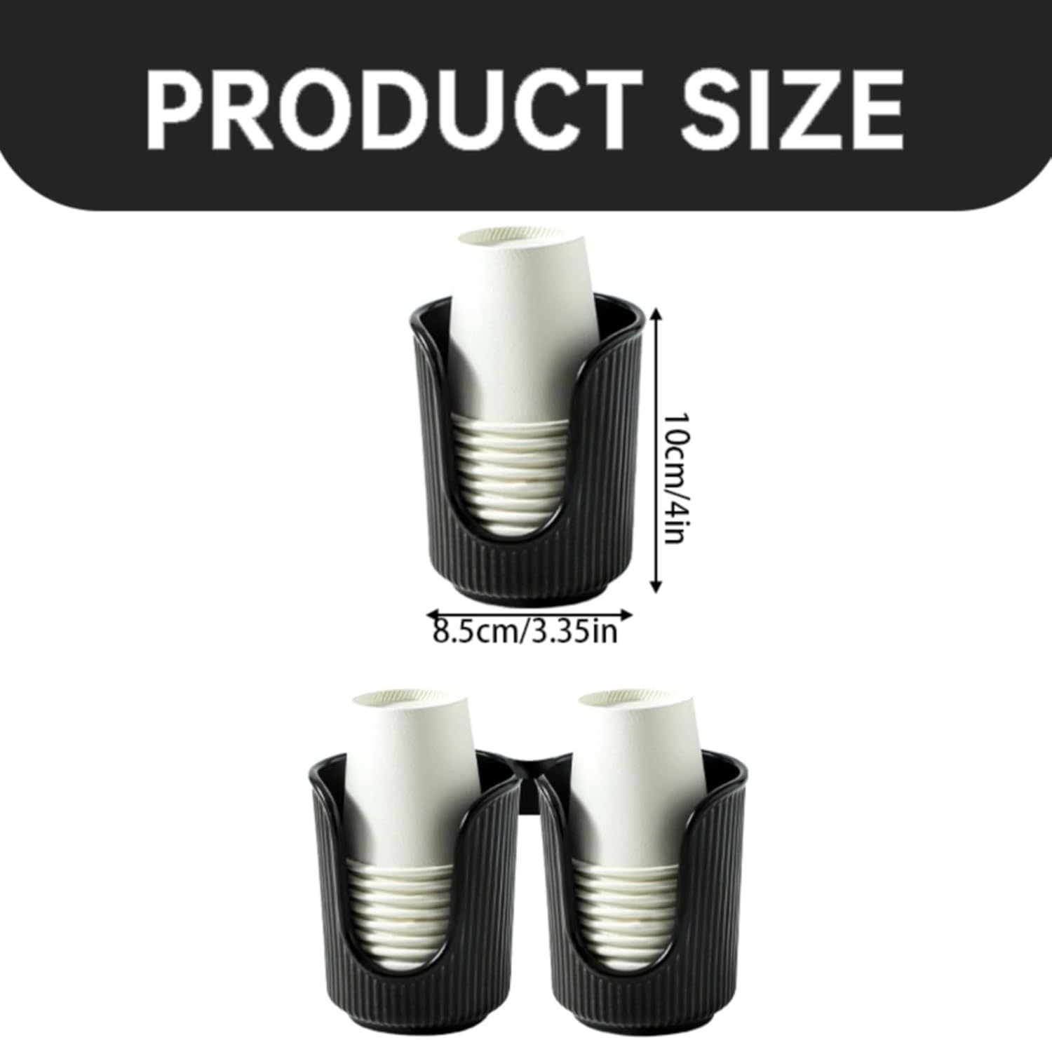 Bathroom Cup Dispenser with Vertical Stripes 1