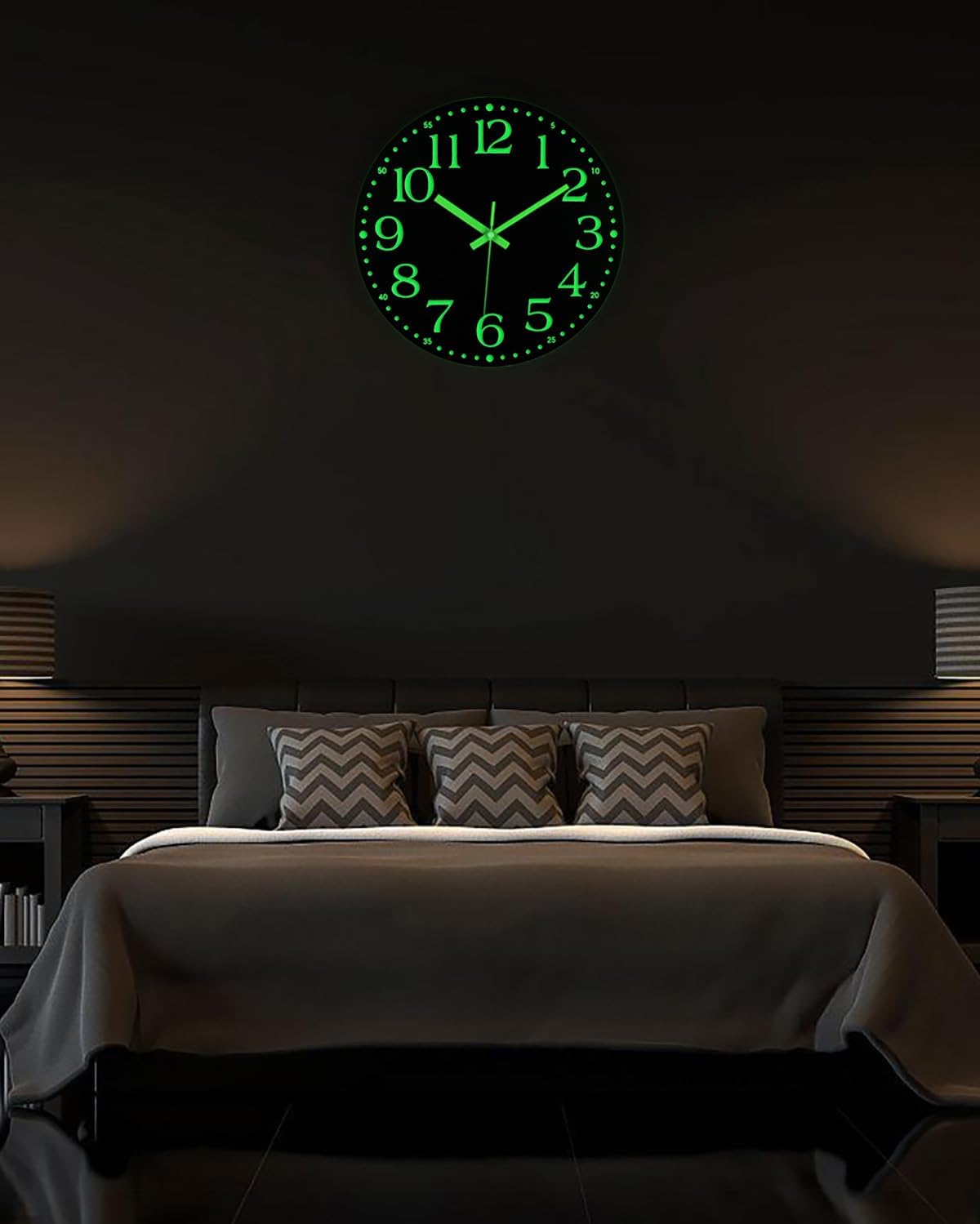 JoFomp 14 Inch Glow in the Dark Wall Clock 1