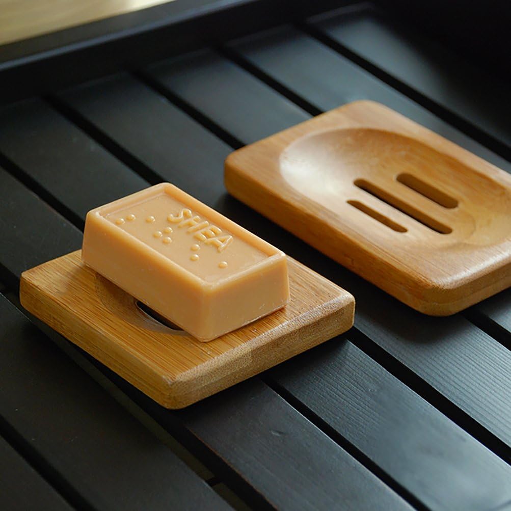 UnderReef Bamboo Soap Dish Square Holder 1