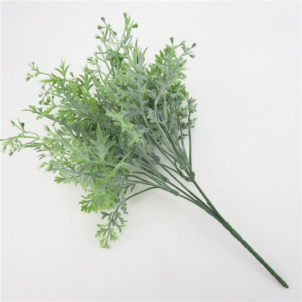 Shirfloral Frosted Pearl Artificial Grass Bushes 3Pcs