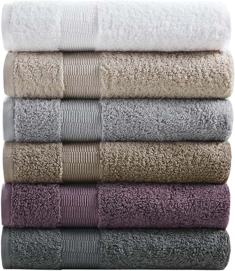 Madison Park Signature Luce 100 Egyptian Cotton Towel Set 6 Piece
