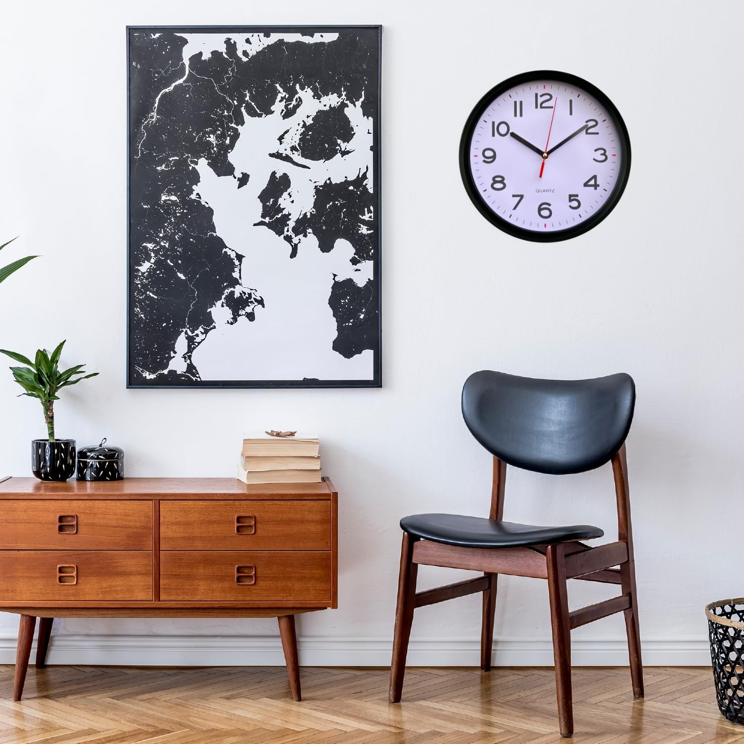 Modern Silent Wall Clock with Large Numbers