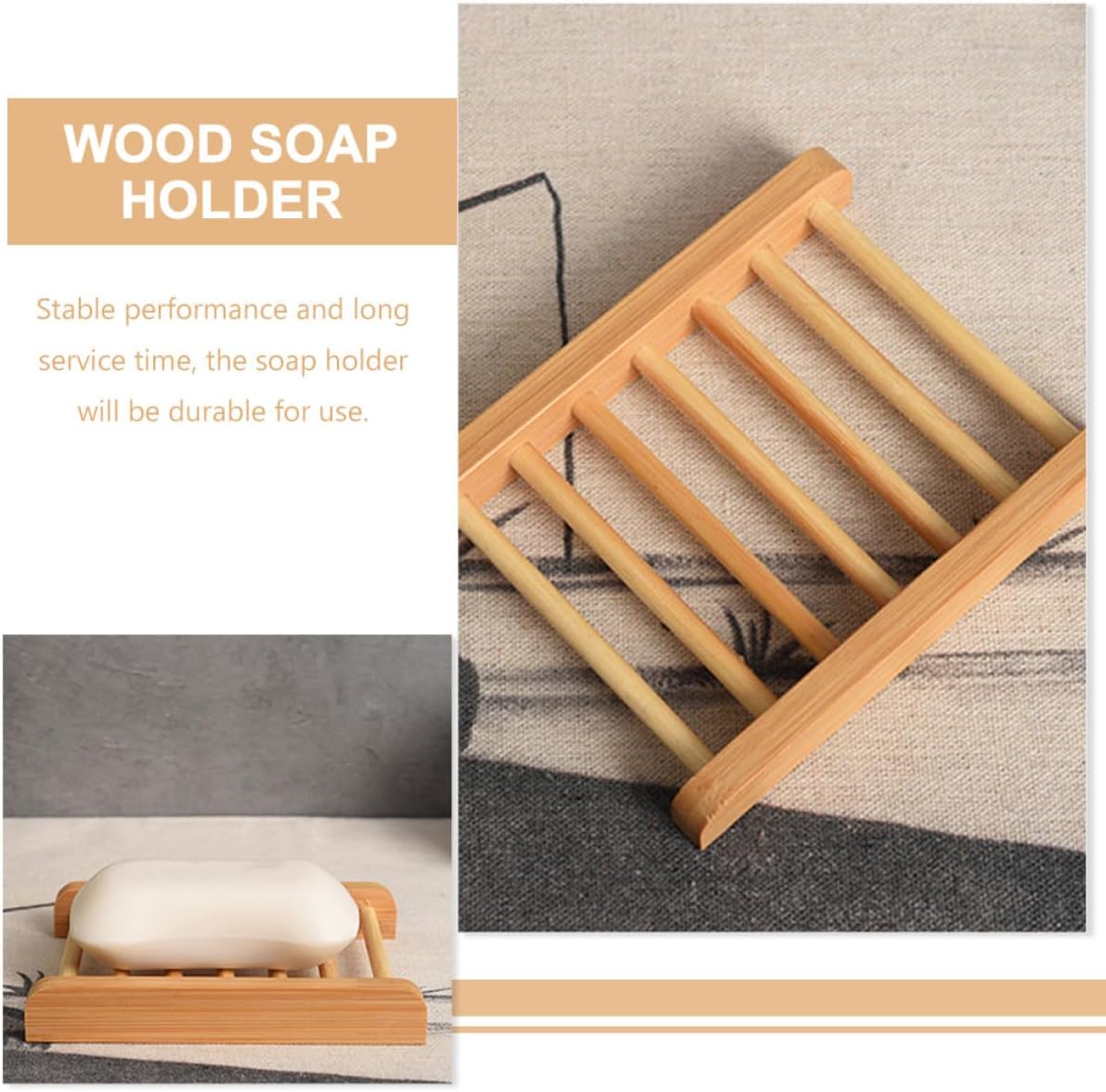ABOOFAN Wooden Soap Holder for Bathroom and Kitchen
