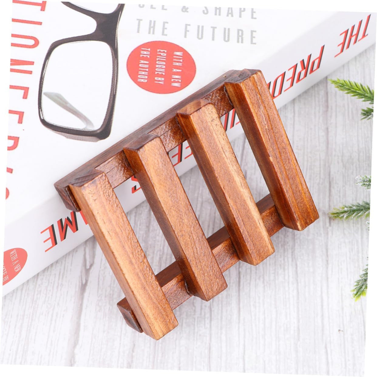 IMIKEYA Wooden Soap Dish for Bathroom Kitchen Shower