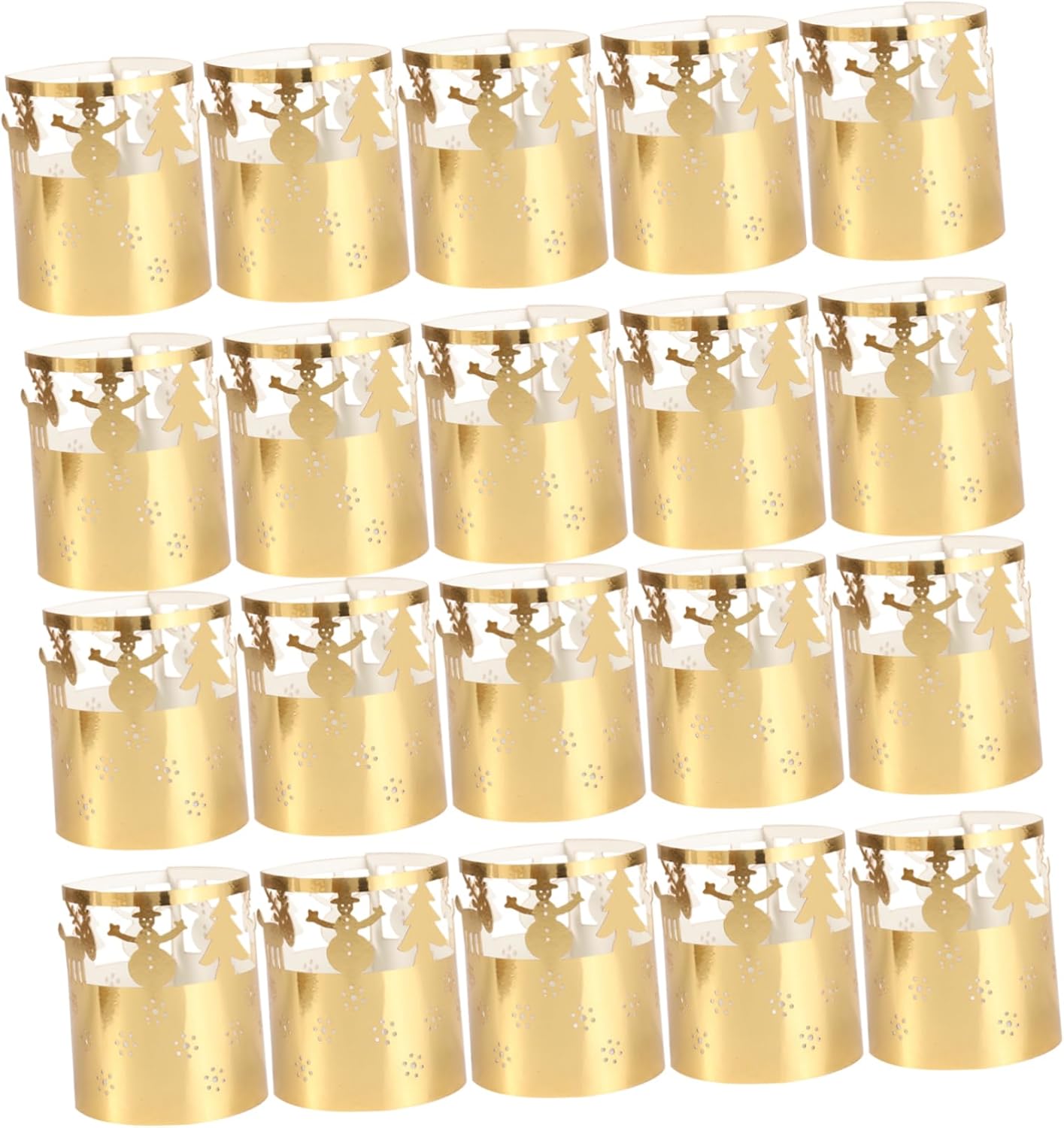 Black Snowflake Candle Holder 50 Pcs Christmas Decor