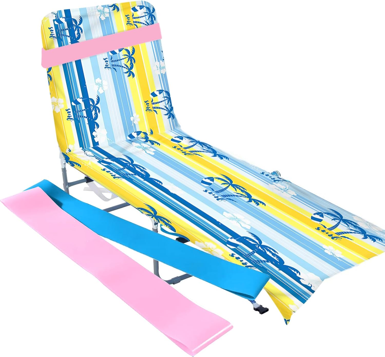 Bluboon Beach Towel with 2 Bands 30 x 60 Inches