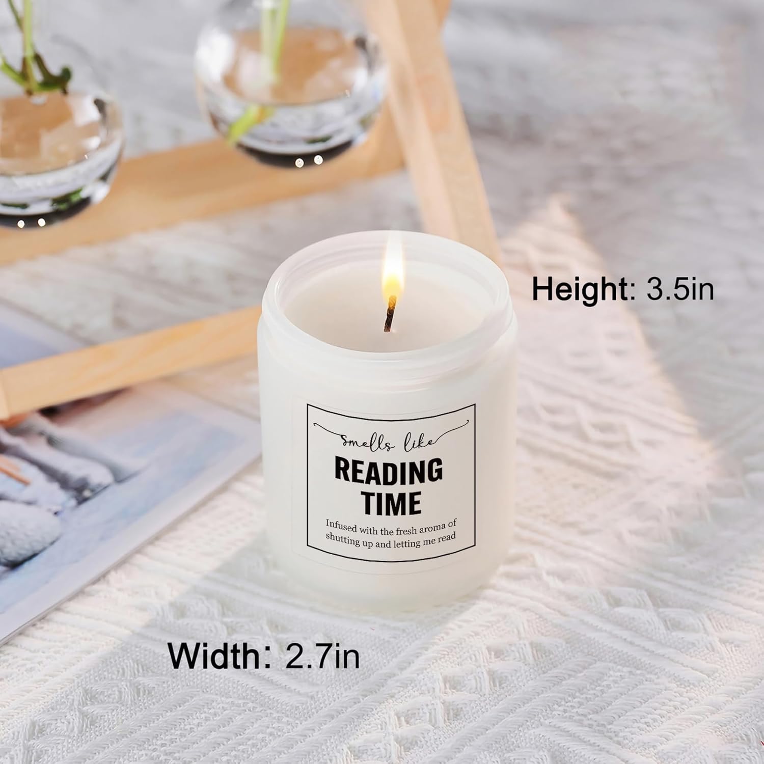 Funny Bookish Gift for Readers - Lavender Candle