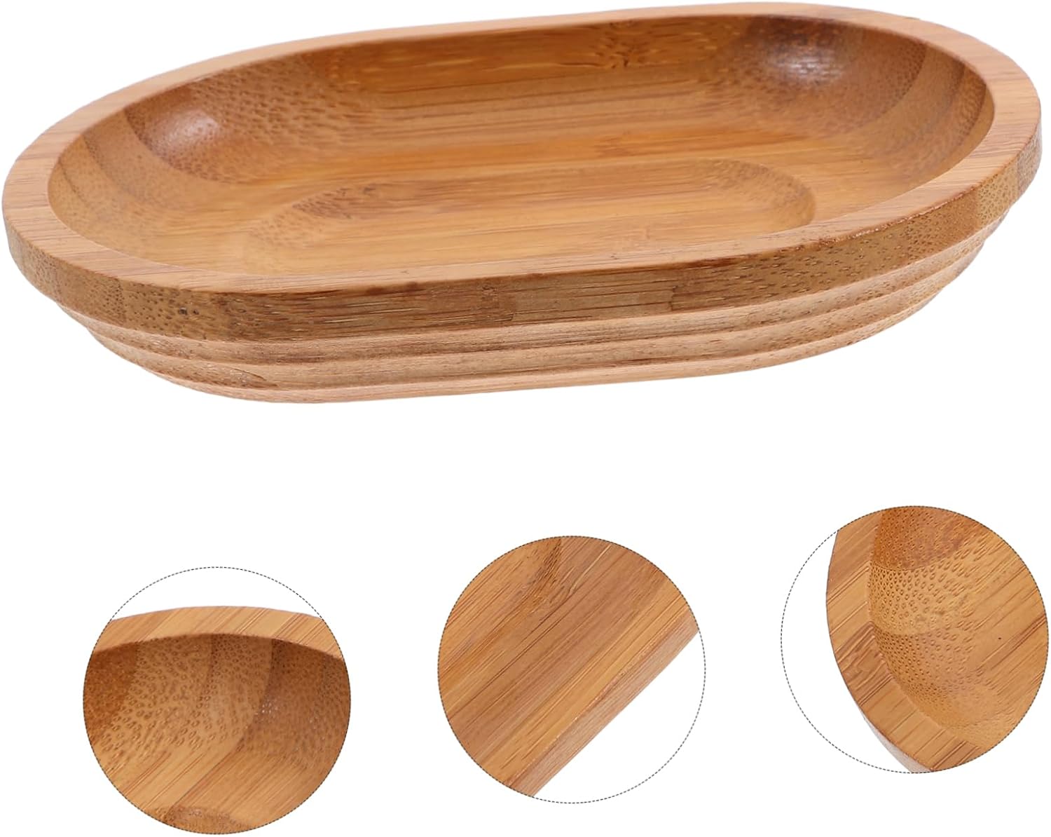 Cabilock Bamboo Soap Holder with Drainage for Shower and Kitchen 1