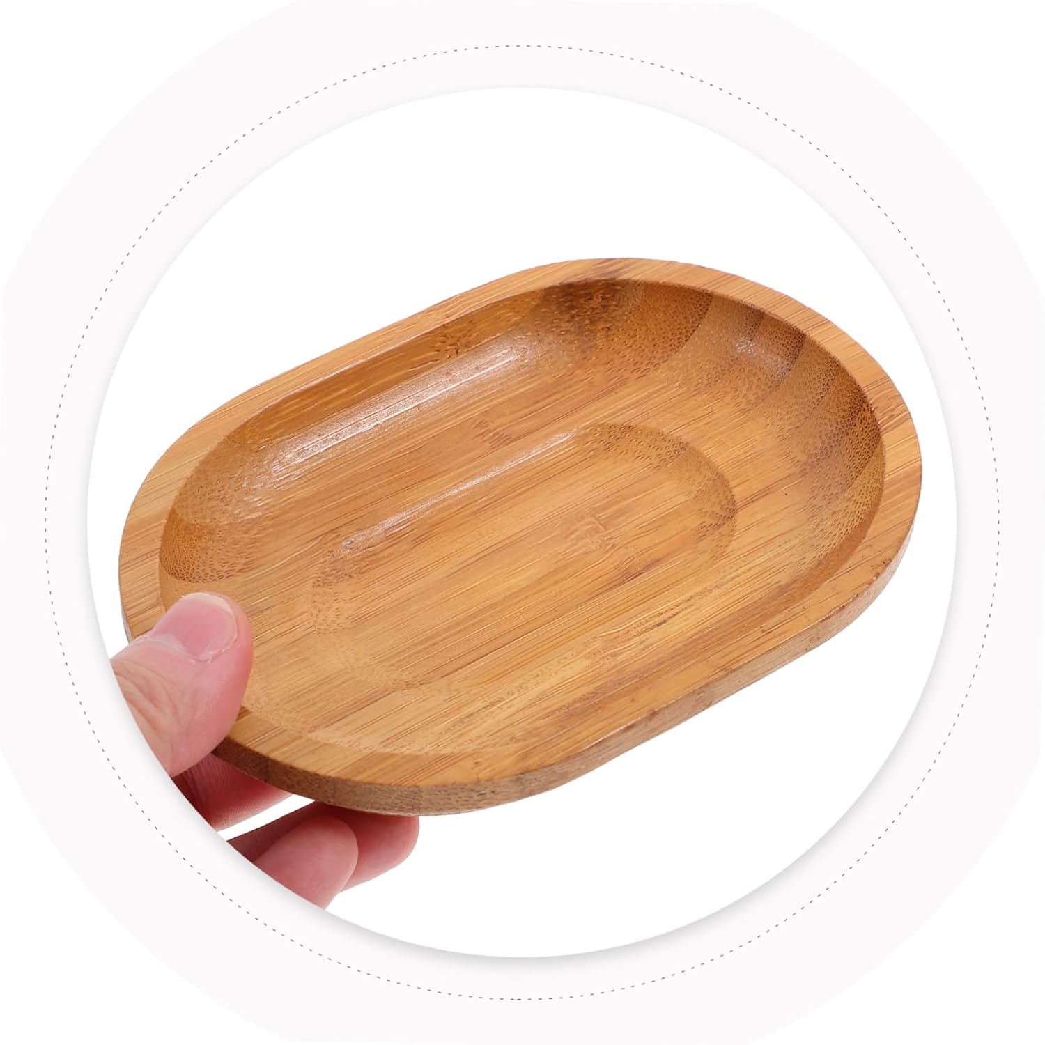 Cabilock Bamboo Soap Holder with Drainage for Shower and Kitchen 1