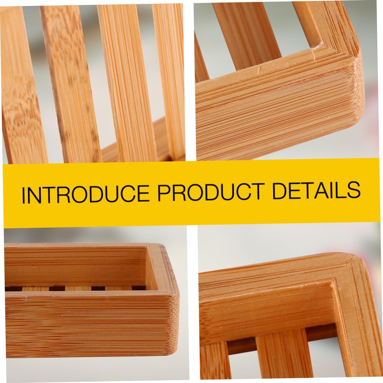 Bamboo Soap Holder with Self Draining Design