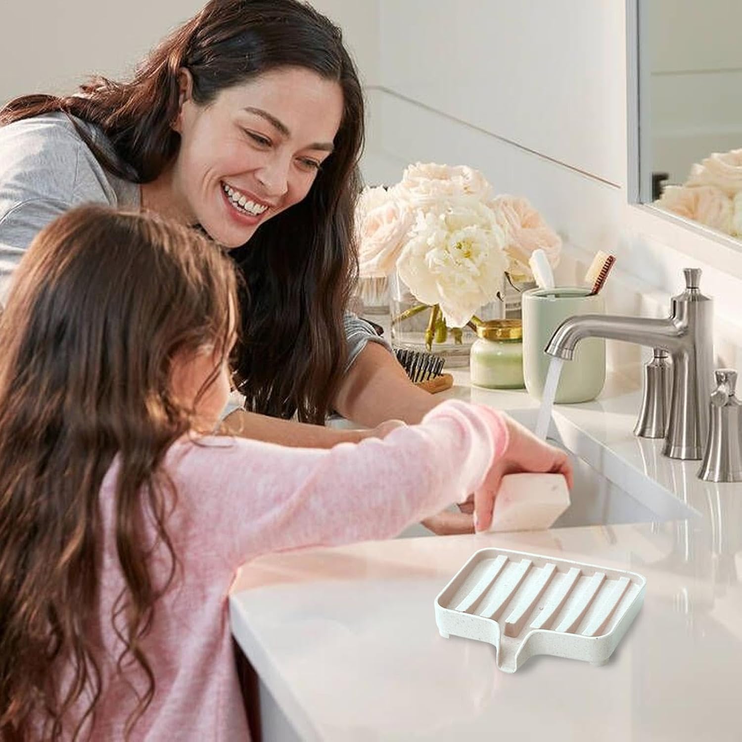 Stylish Soap Holder with Drainage and Storage