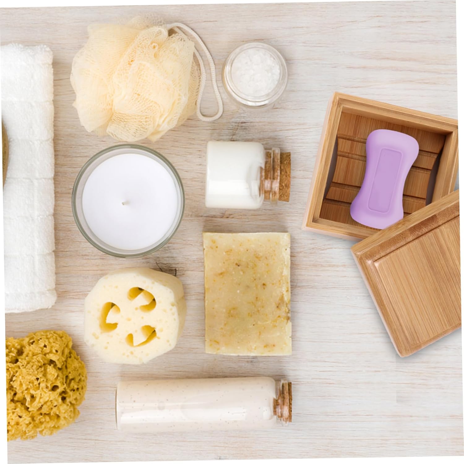 Zerodeko Bamboo Soap Holder with Foaming Lid 1