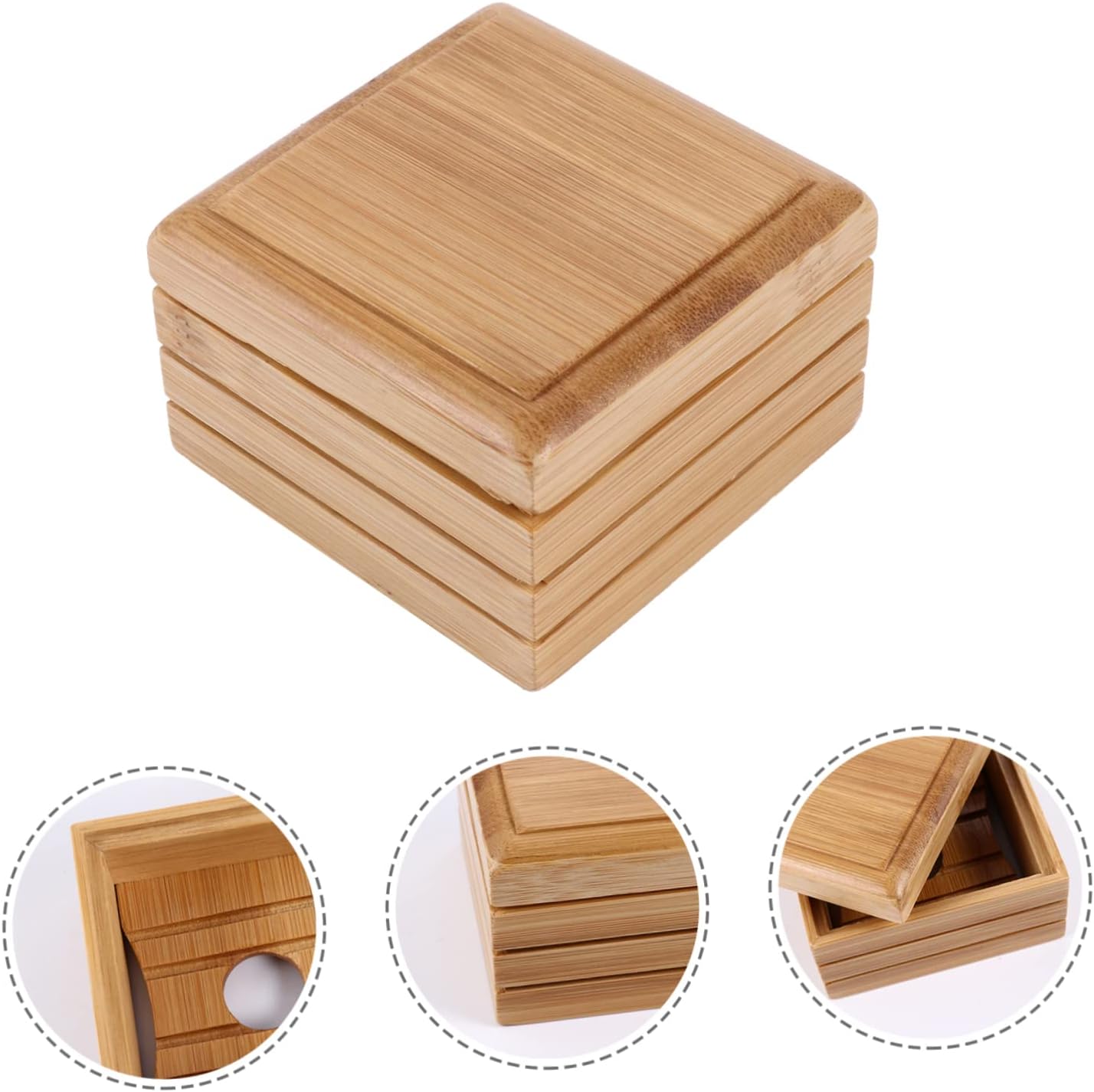 Elegant Wooden Soap Dish with Drainage