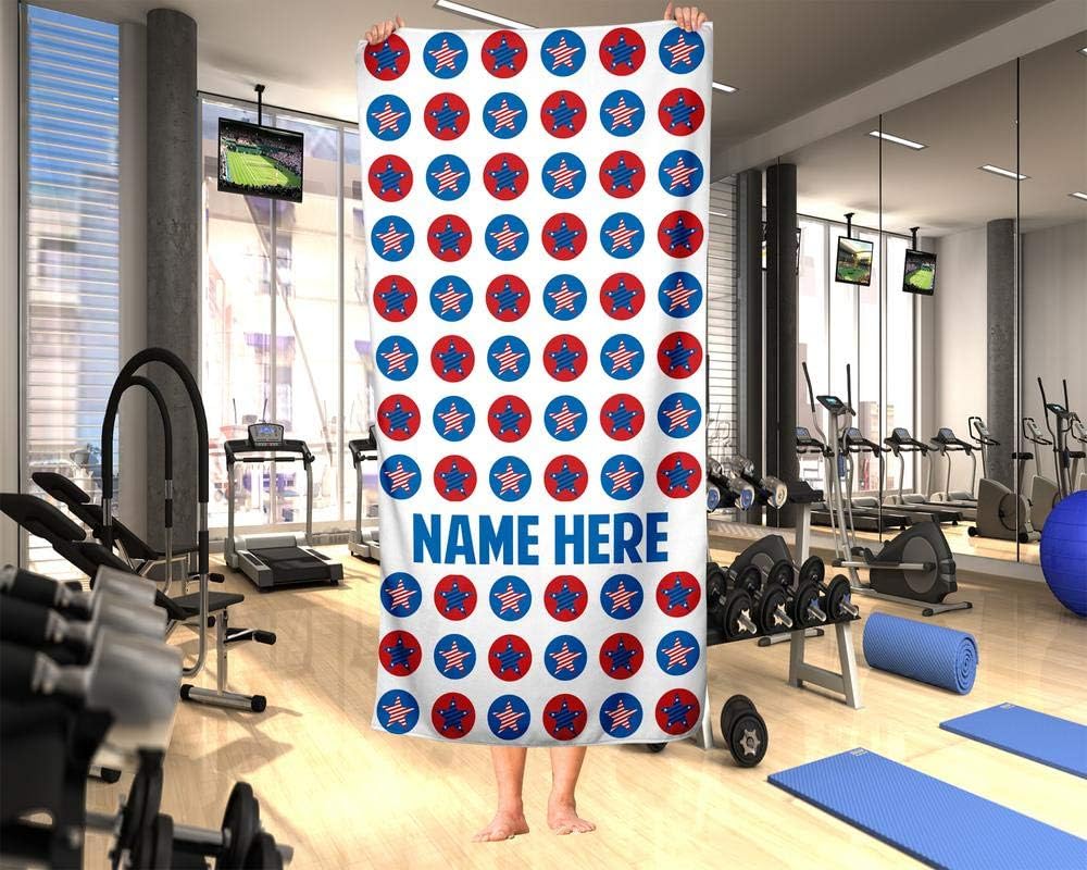 Extra Large Custom America Stars Towel - Personalized for Kids and Adults