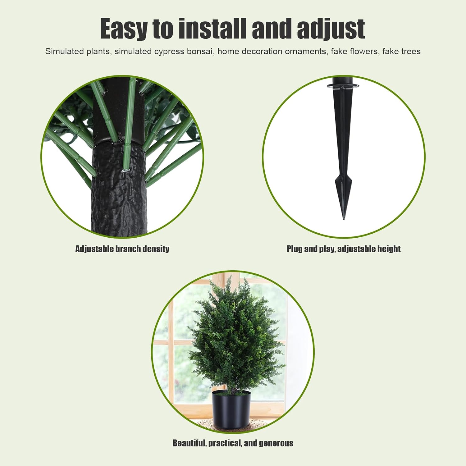 Bidbory Prelit Planter Bushes 2167 Realistic Fake Shrubs