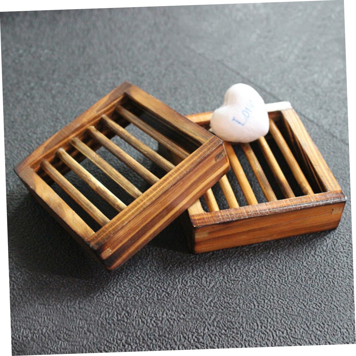 Unomor Wooden Soap Dish Hollow Design Sturdy Odorless