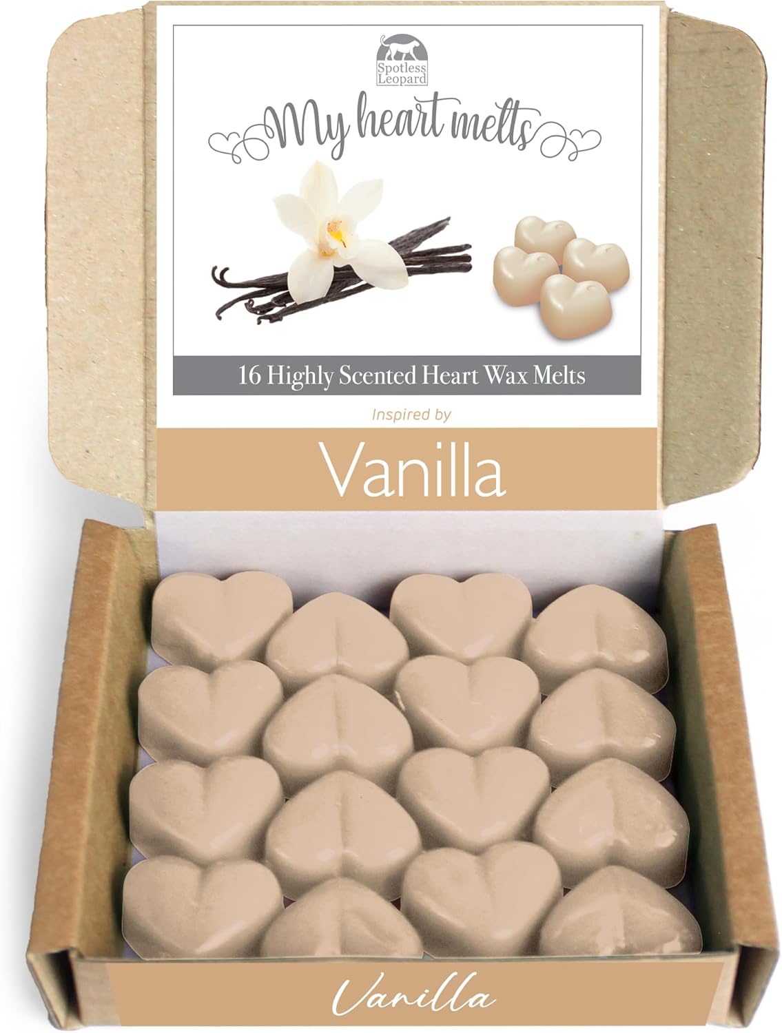 Vanilla Wax Melts in Gift Box Heart Shaped 16 x 5g