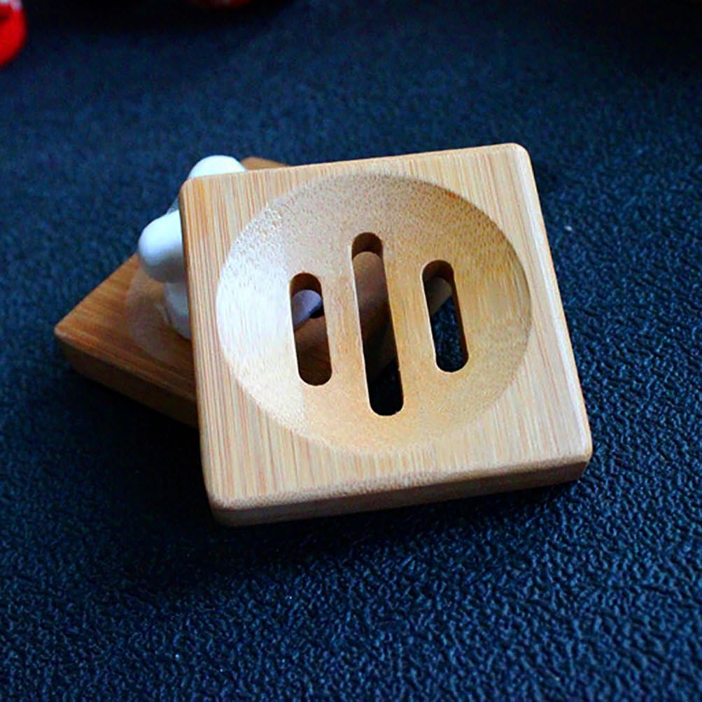 UnderReef Bamboo Soap Dish Square Holder 1