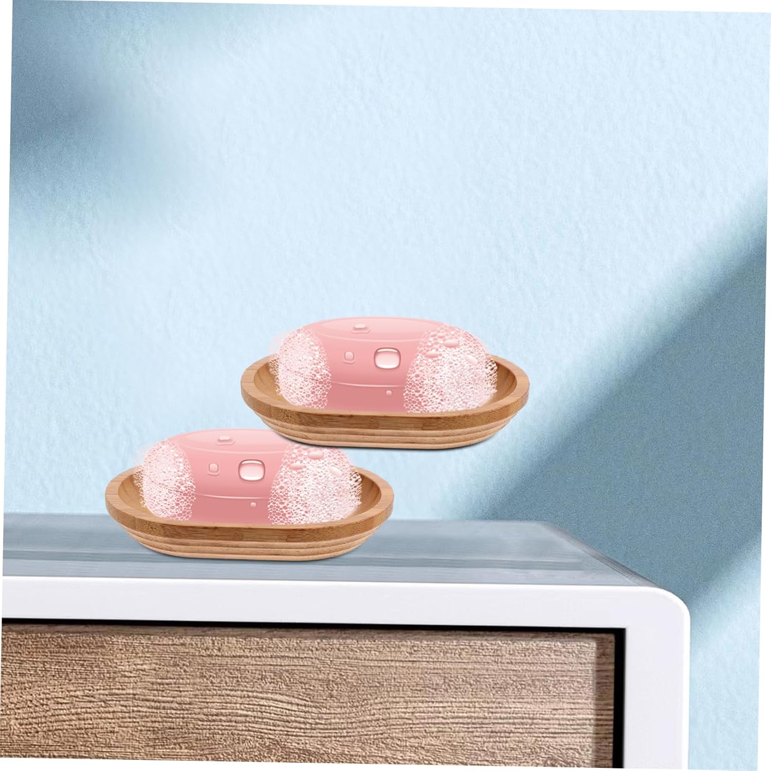 SHOWERORO Soap Dish Rustic Tray for Bathroom Kitchen