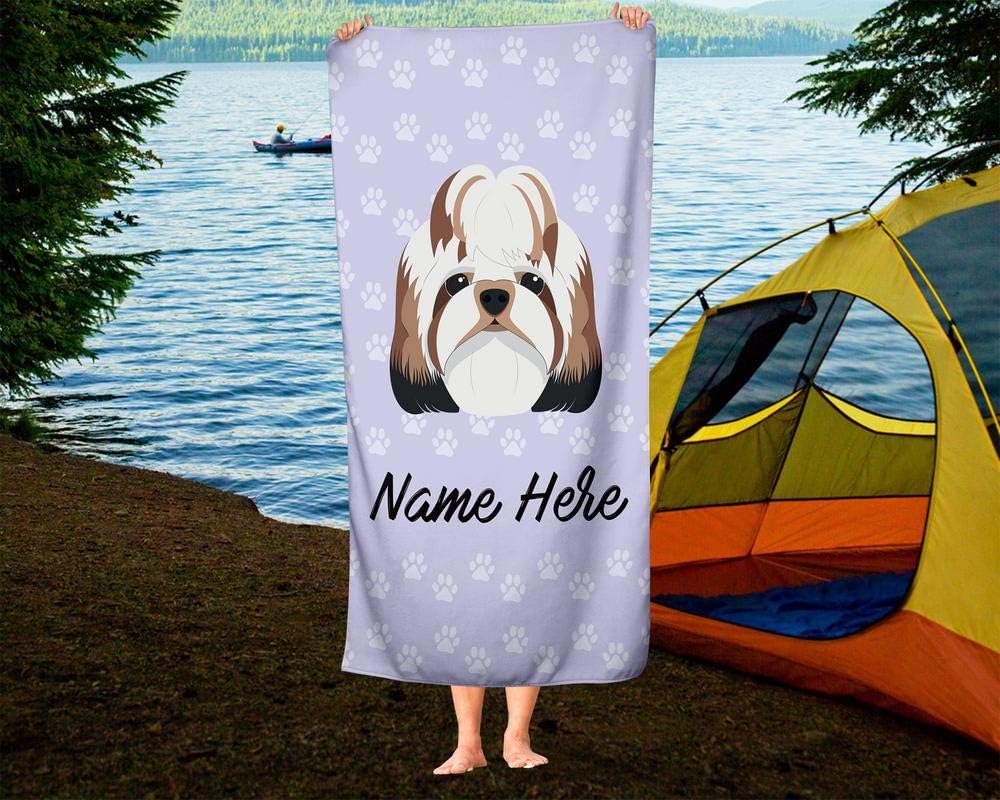 Personalized Corner Extra Large Pet Shihtzu Towel for Kids