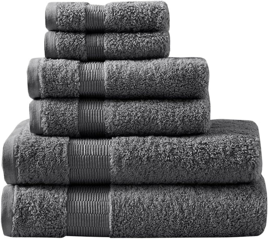 Madison Park Signature Luce 100 Egyptian Cotton Towel Set 6 Piece