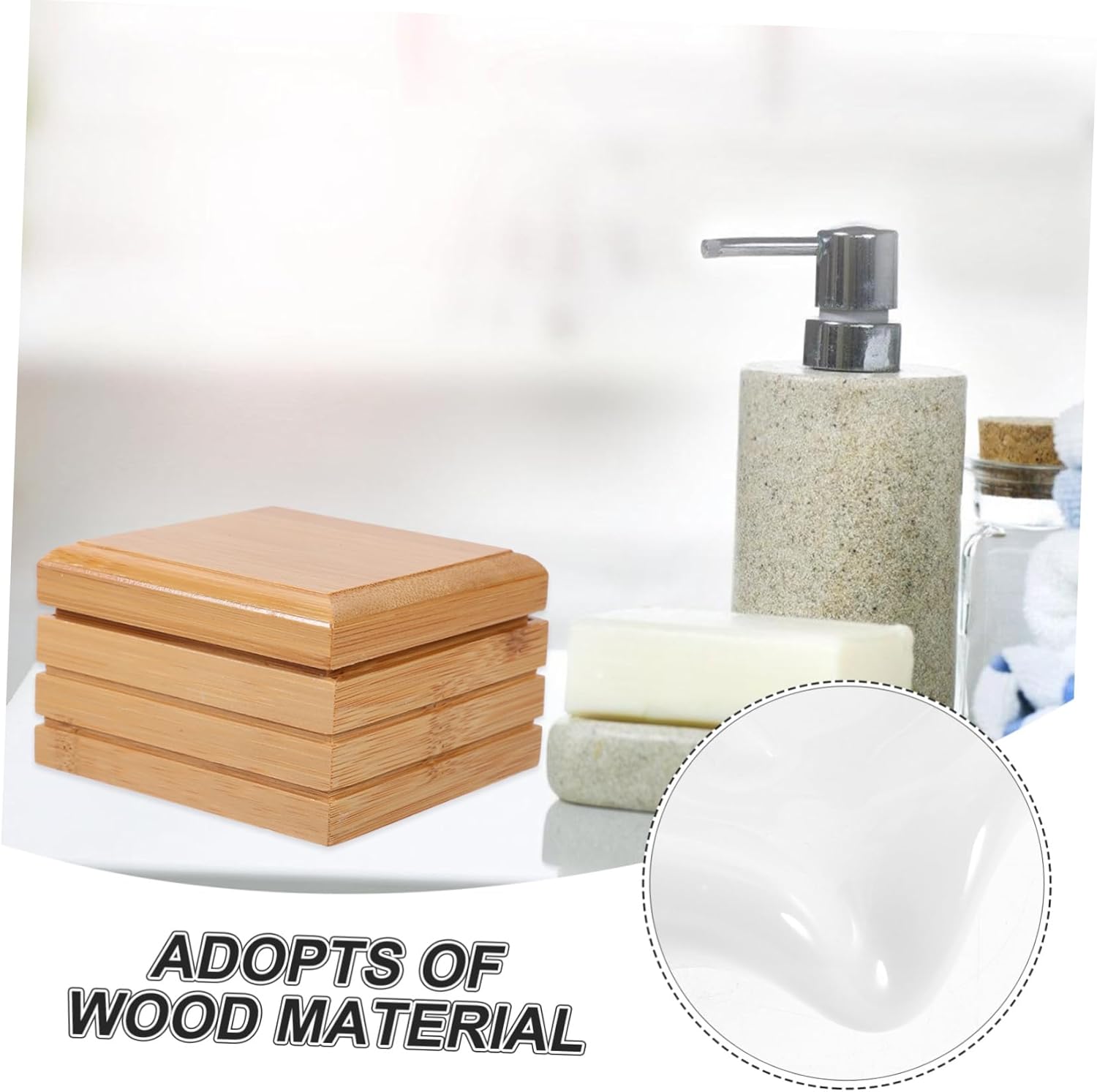 TINEASUR Wood Soap Holder for Bathroom and Kitchen