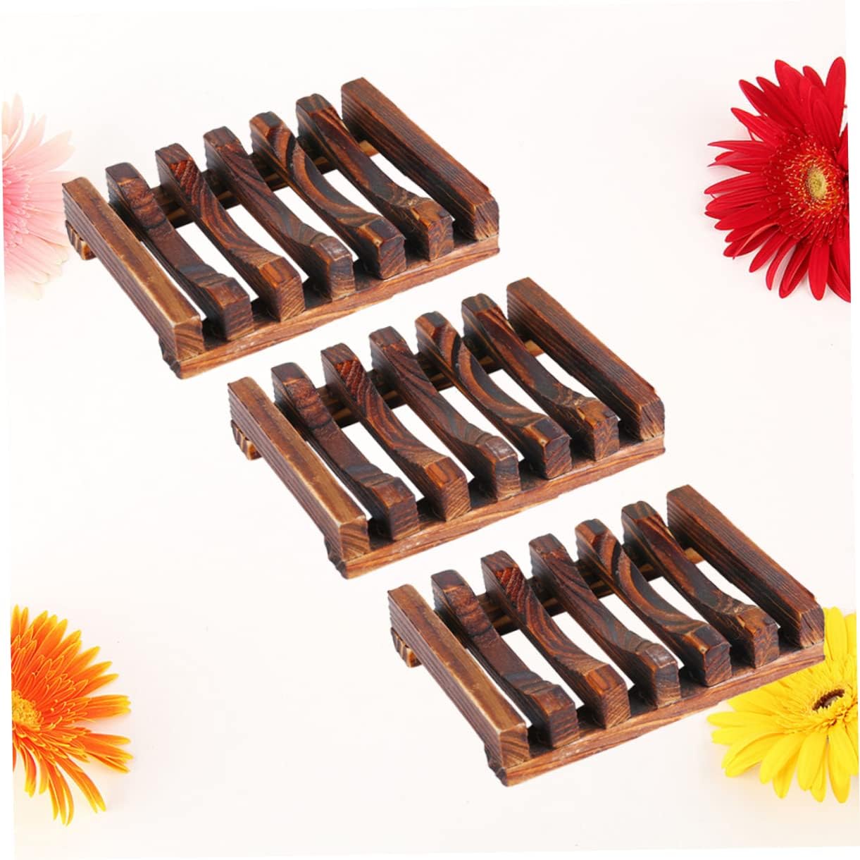 Stylish Wood Soap Holder with Drainage Design 1