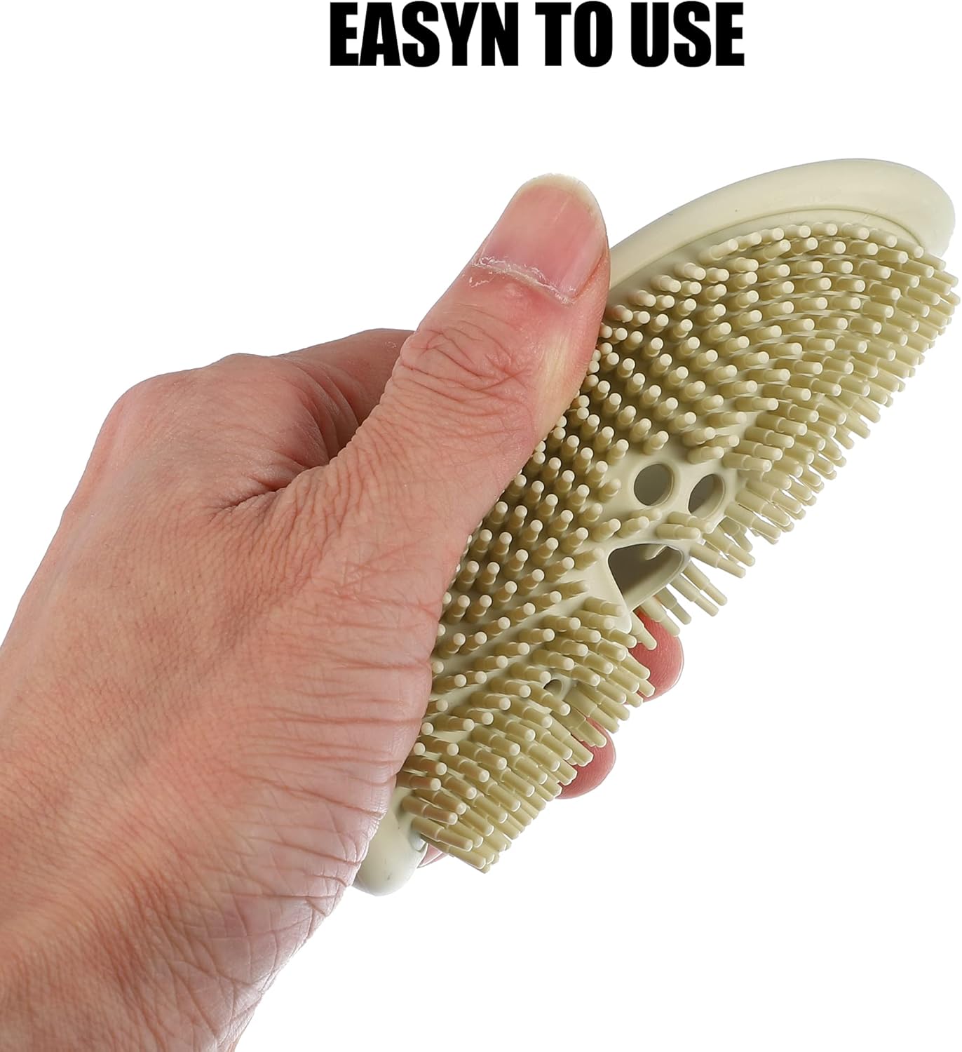 VOCOSTE Silicone Soap Dish with Bristles 115x7cm Beige