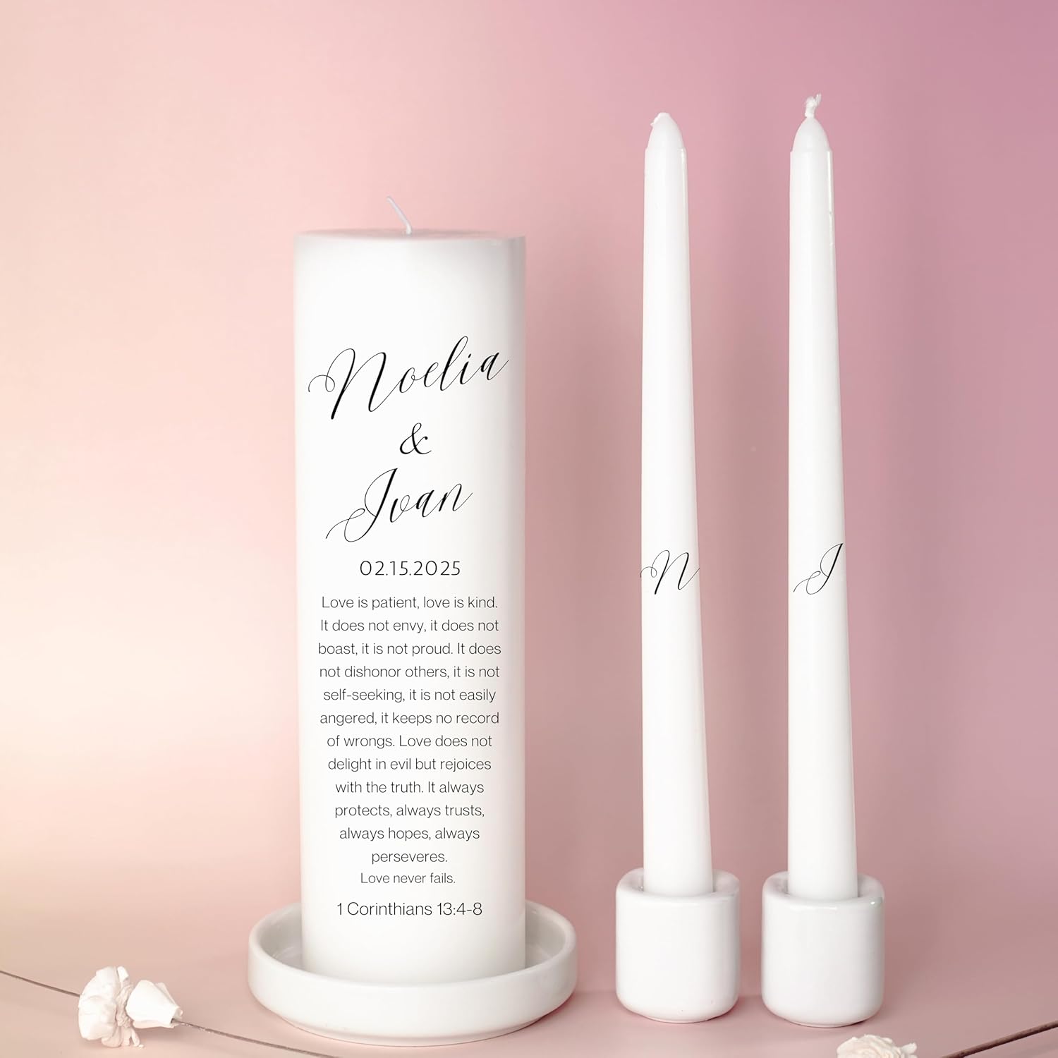 Lightit Studio Unity Candles Wedding Set 3x9 and 10 Taper Candles
