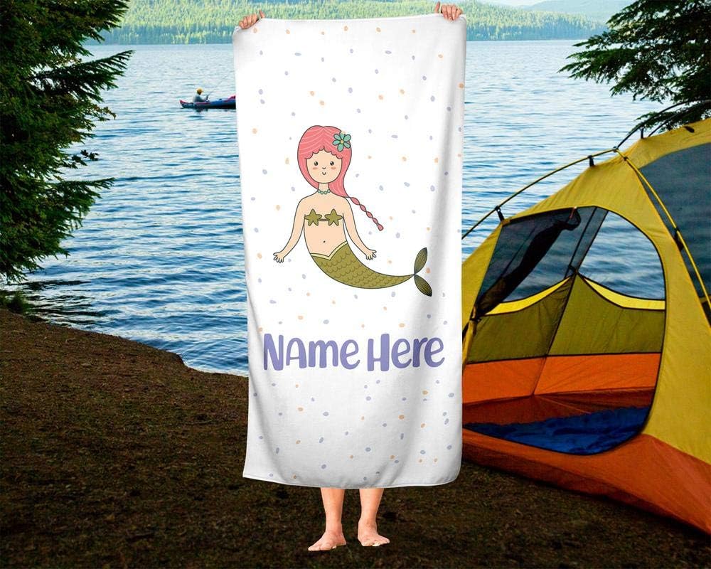 Extra Large Mermaid Towel for Kids - Customizable