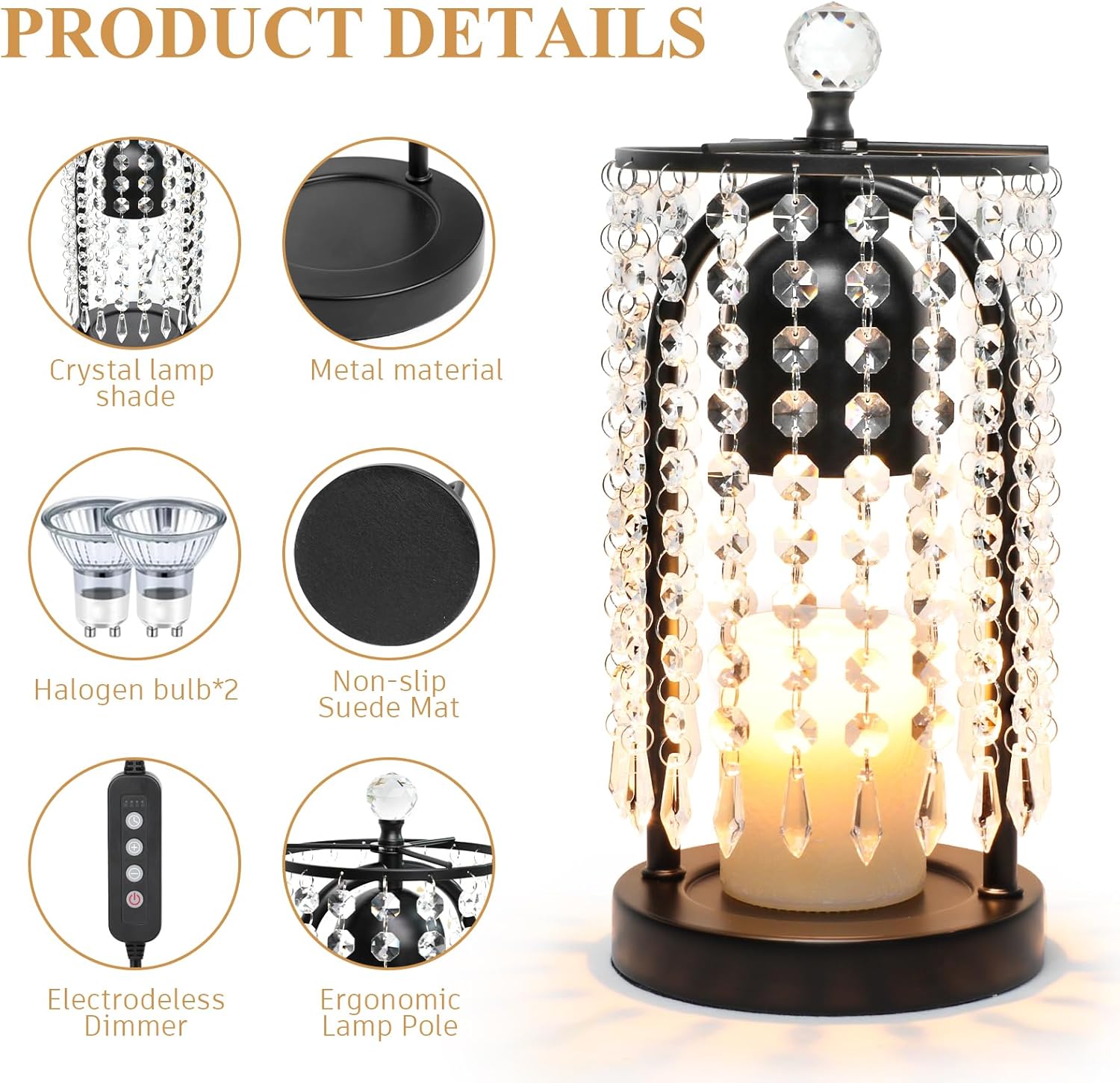 Candle Warmer Lamp with Timer and Dimmer